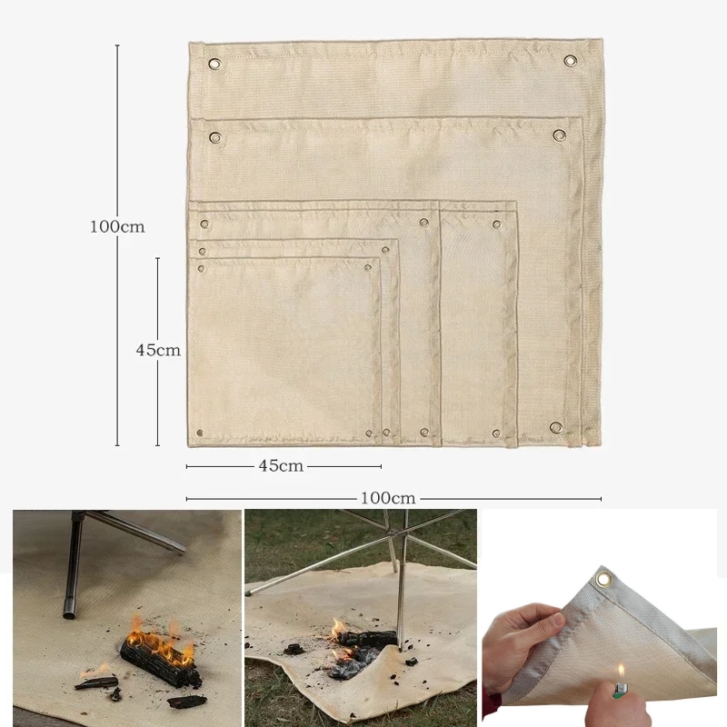 Outdoor Camping Blanket - Camping Fireproof Mat Heat Resistant Blanket