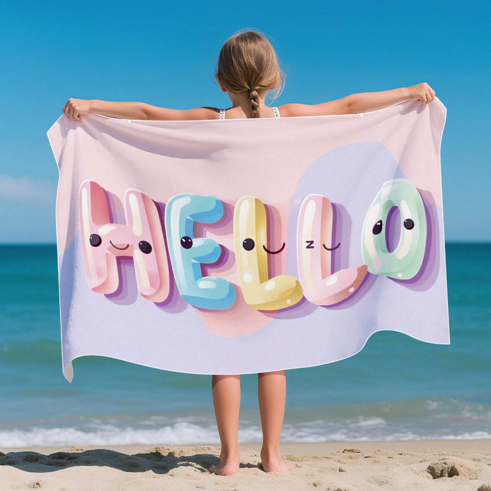 Outdoor Camping Blanket - Cartoon Pattern Beach Towel Kids' Version31x51in