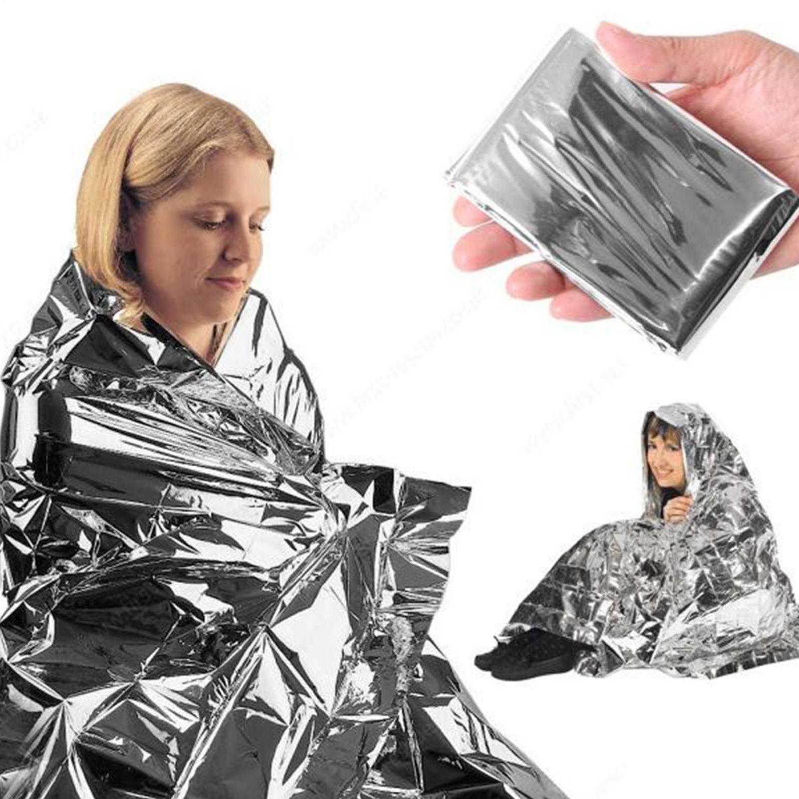 Outdoor Camping Blanket - 1PC Emergency Blanket Windproof Waterproof Foil