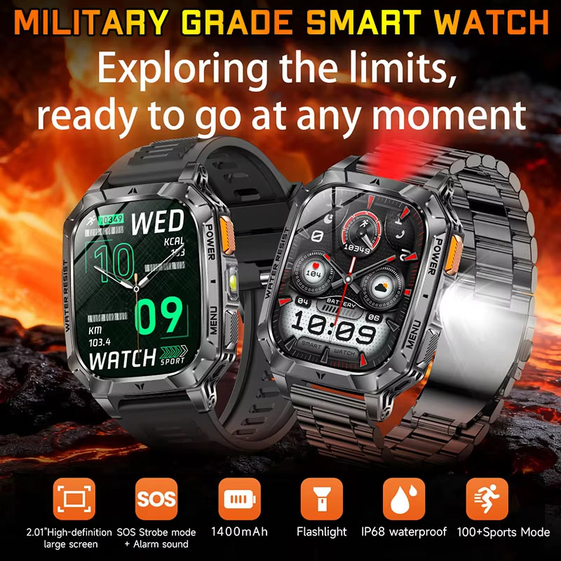 Outdoor Camping Japan - 2026 New Hot flashlight Men Smartwatch