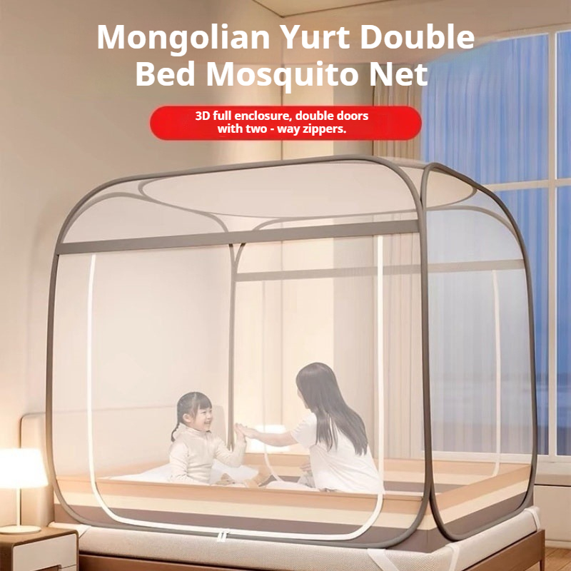 Outdoor Yurt Camping - Mongolian Yurt Double Bed Mosquito Net