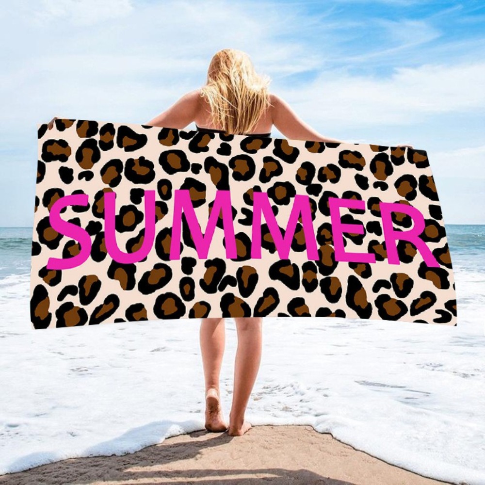 Outdoor Camping Blanket - Leopard Print Bath Towel 70x140CM Beach