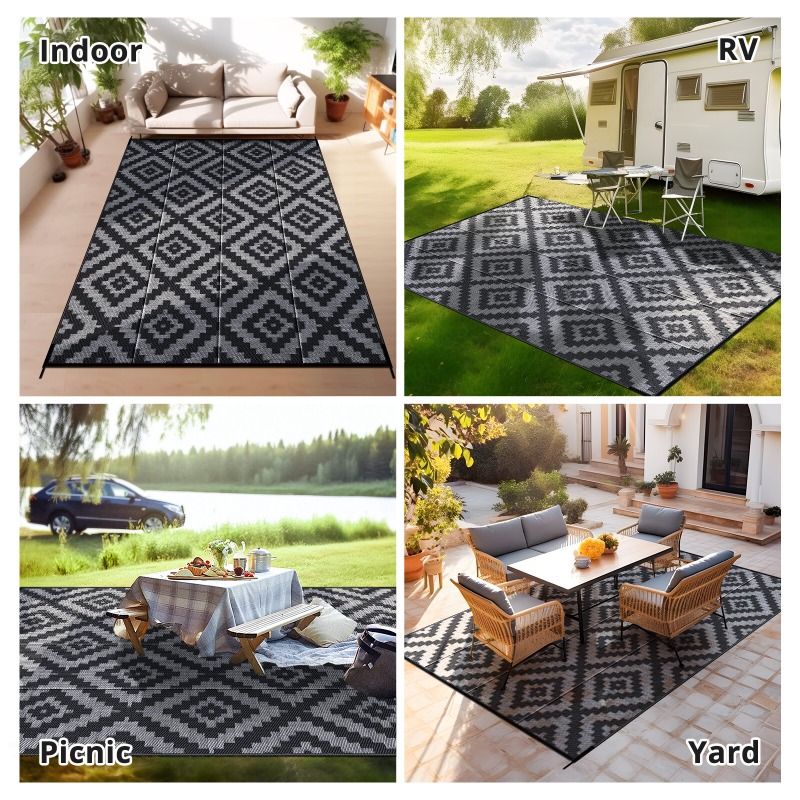 Outdoor Camping Rugs 9X18 - (5x8, 6x9, 9x12, 9x18) Outdoor Rugs