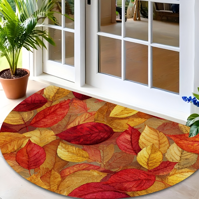 Camping Outdoor Or Indoor - Seasonal Transition Mat Cozy Earth Tones