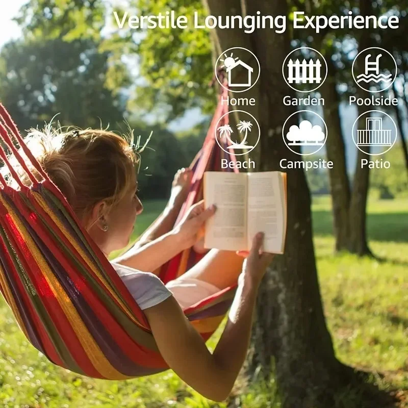 1pc Outdoor Canvas Hammock Cam - Outdoor Camping Hammock ulasan dan harga