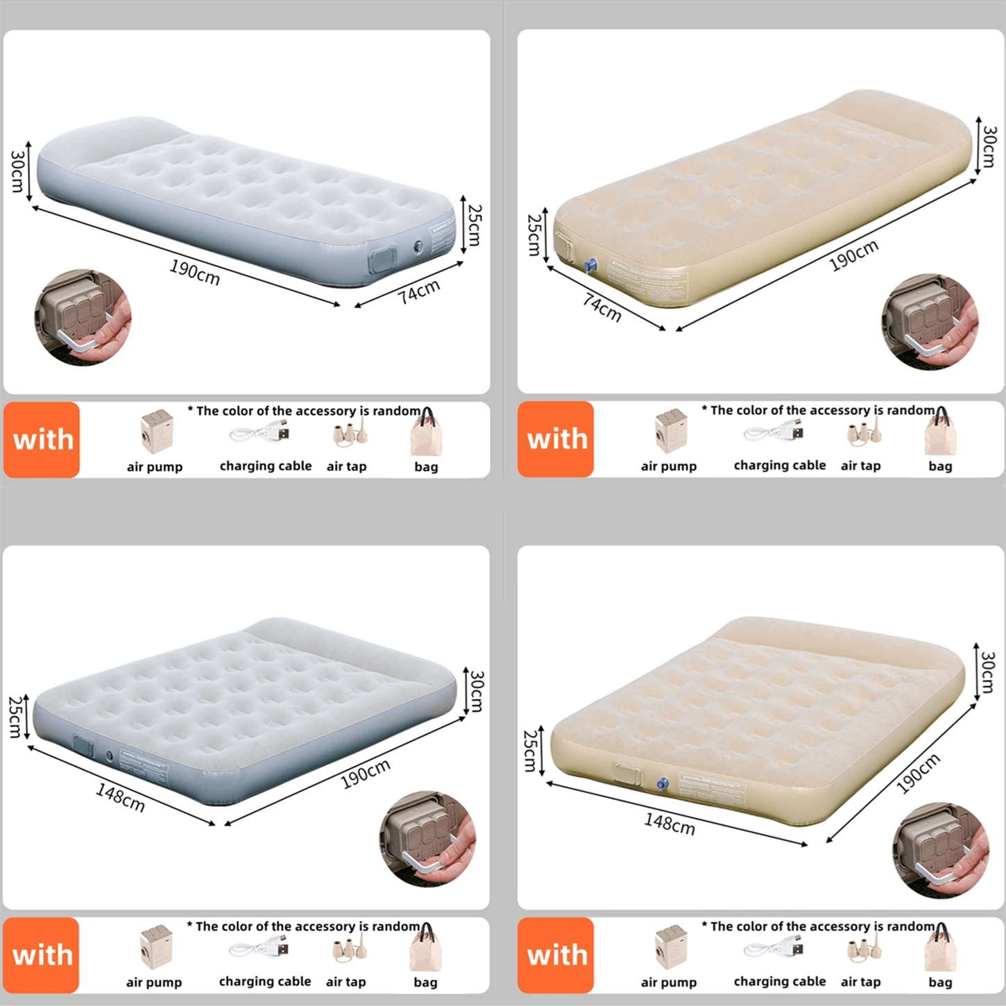 New Air Mattress Built-in Pump - Camping Outdoor Or Indoor ulasan dan harga