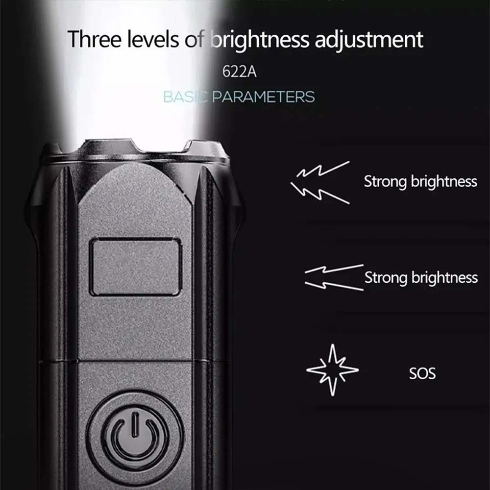 Mini Flashlight Zoomable Focus - Outdoor Camping Zone ulasan dan harga