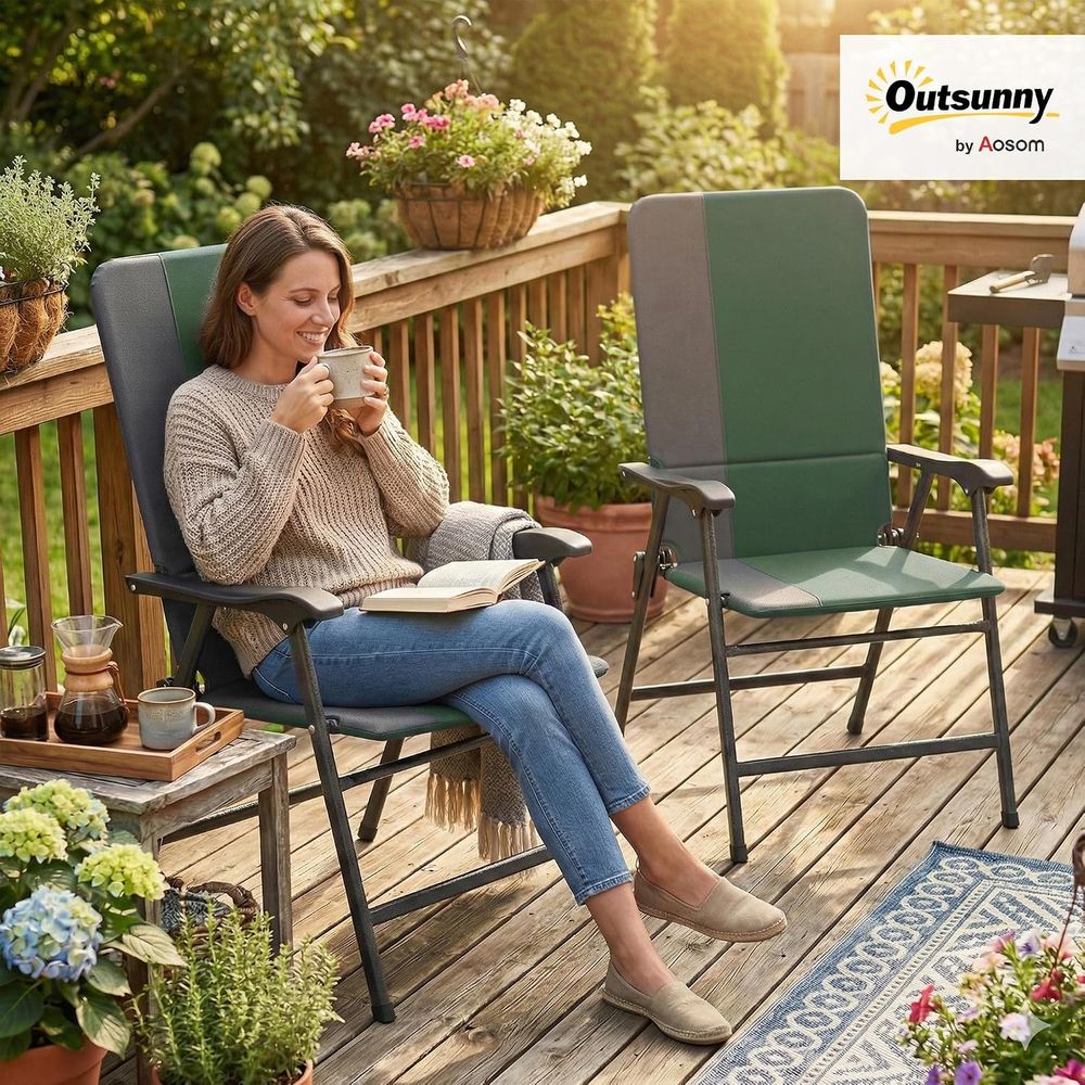 Padded High Back Armrests Outd - Outdoor Camping High Chair ulasan dan harga