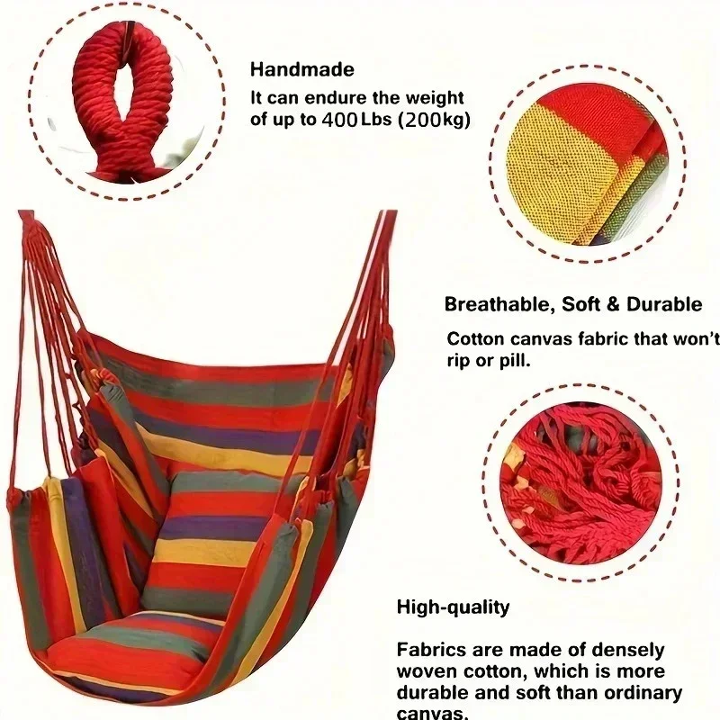 Hot Colorful Striped Canvas Ha - Camping Outdoor Or Indoor ulasan dan harga