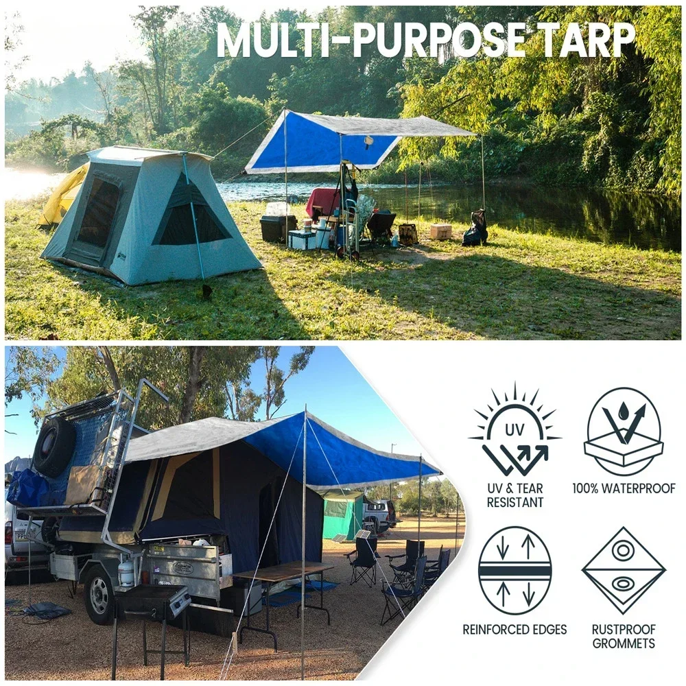 Large PE Tarpaulin Waterproof  - Waterproof Tarp Shelter ulasan dan harga
