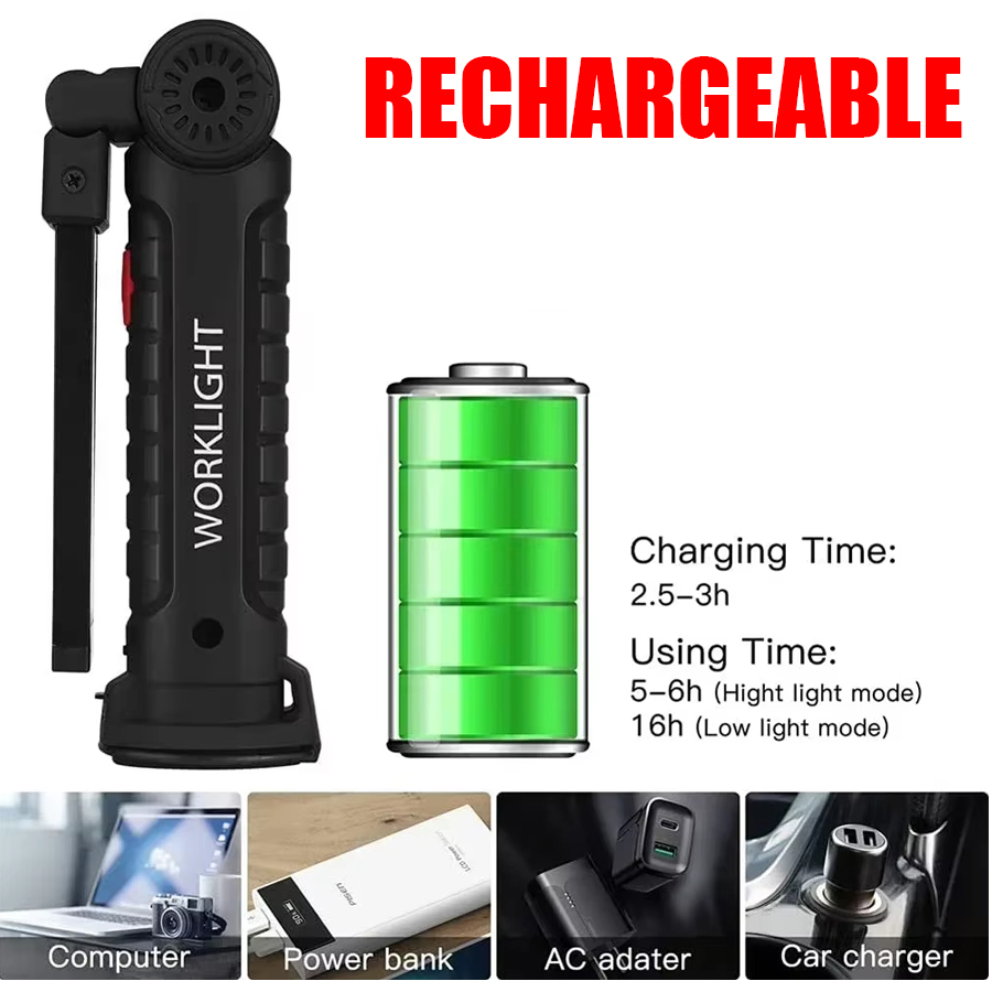 Portable LED Flashlight with M - Camping Lantern ulasan dan harga
