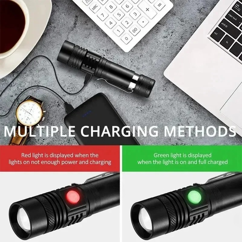 Rechargeable T6 Handheld Flash - Outdoor Camping Adventures ulasan dan harga