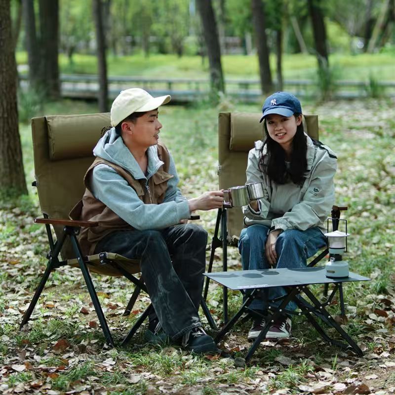 Folding High Back Beach Campin - Outdoor Camping High Chair ulasan dan harga