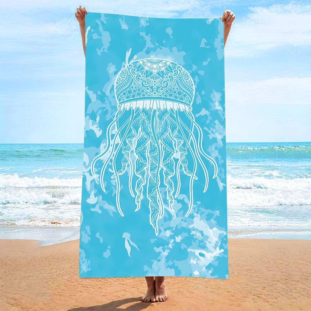 27.5x55inch Blue Ocean Jellyfi - Outdoor Camping Blanket ulasan dan harga