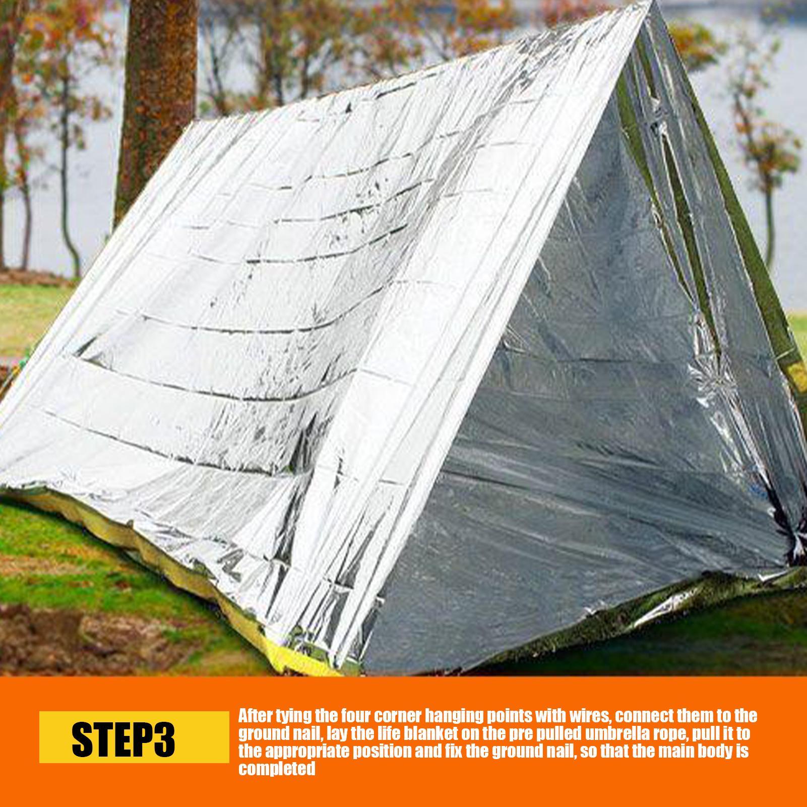1PC Emergency Blanket Windproo - Outdoor Camping Blanket ulasan dan harga
