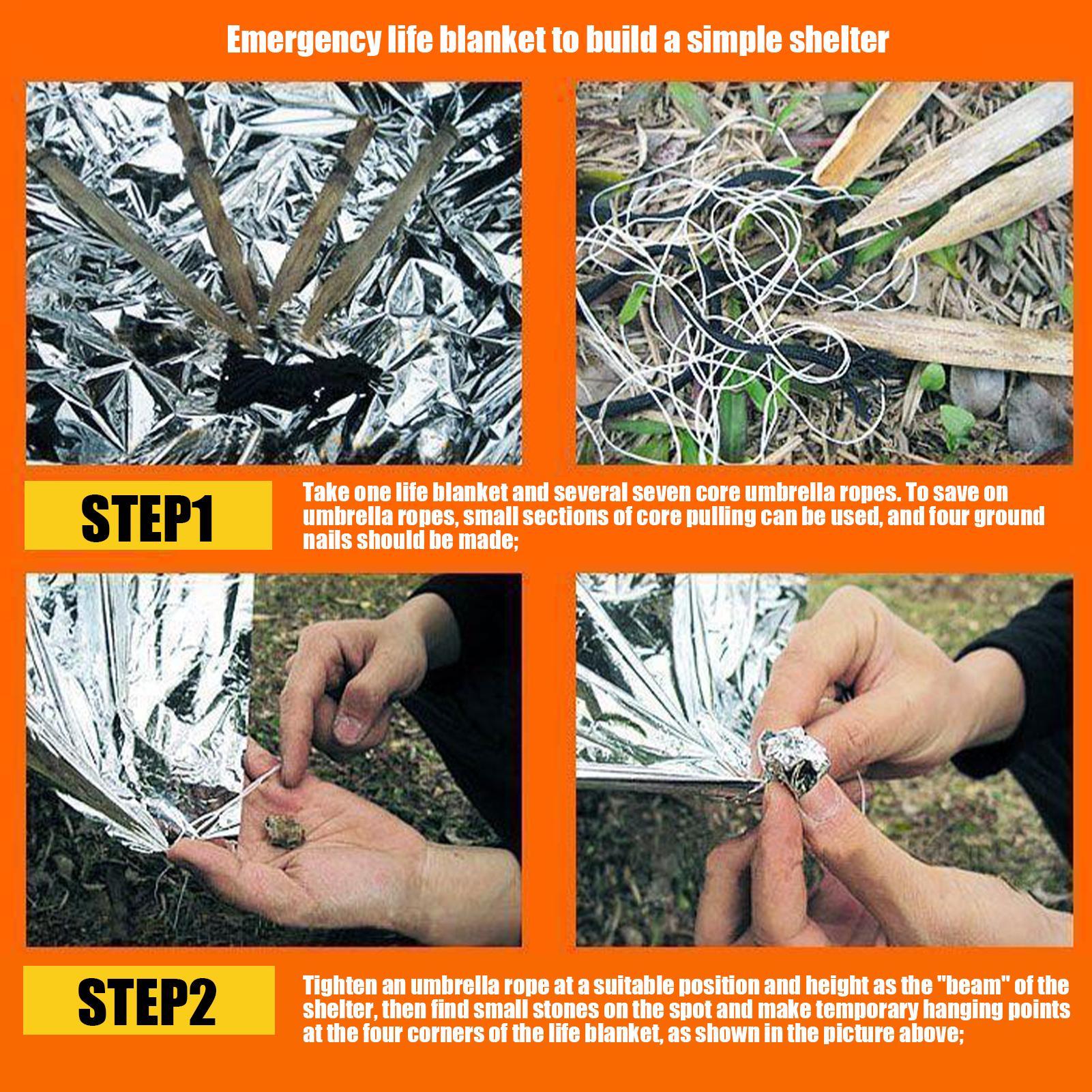 1PC Emergency Blanket Windproo - Outdoor Camping Blanket ulasan dan harga