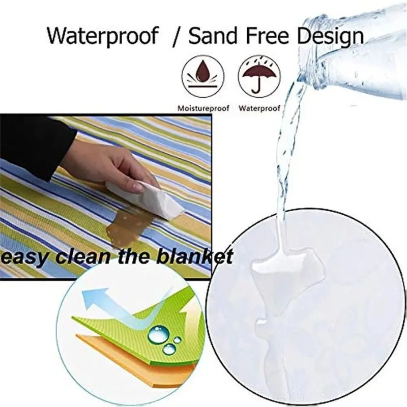 Camping Beach Mat Plaid Portab - Outdoor Camping Rug ulasan dan harga
