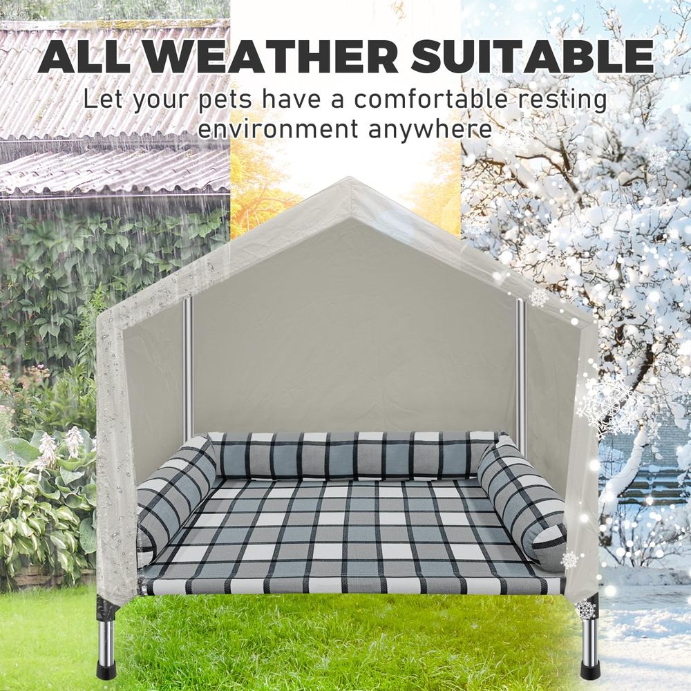 Elevated Dog Pet Bed House - 2 - Camping Outdoor Or Indoor ulasan dan harga