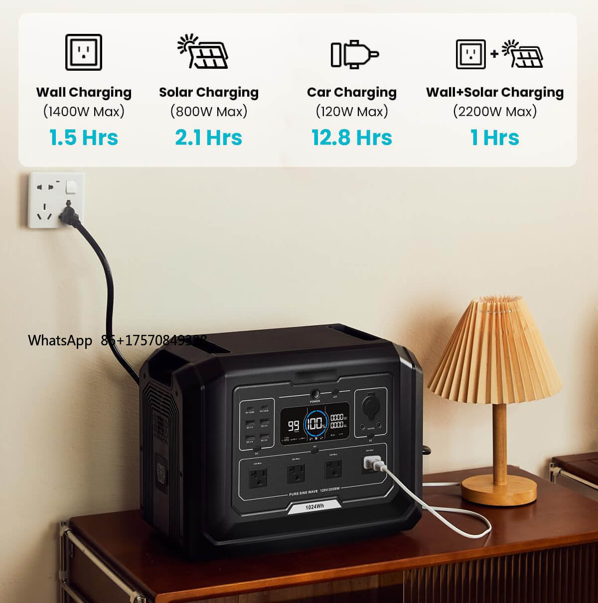 LiFePO4 Battery 2kw Output Tra - Portable Power Station ulasan dan harga