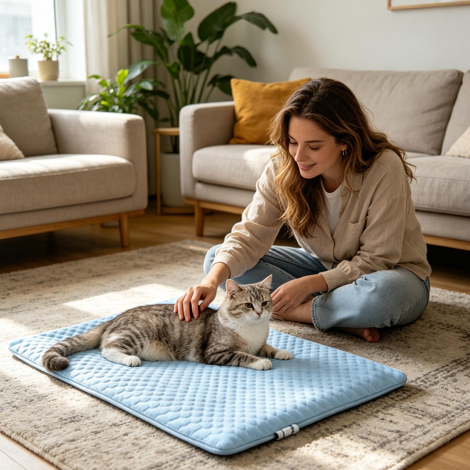 Washable Ice Silk Pet Cooling  - Outdoor Camping Carpet ulasan dan harga