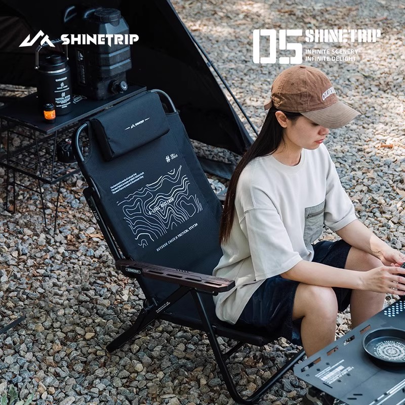 ShineTrip Outdoor Folding Loun - Outdoor Camping High Chair ulasan dan harga