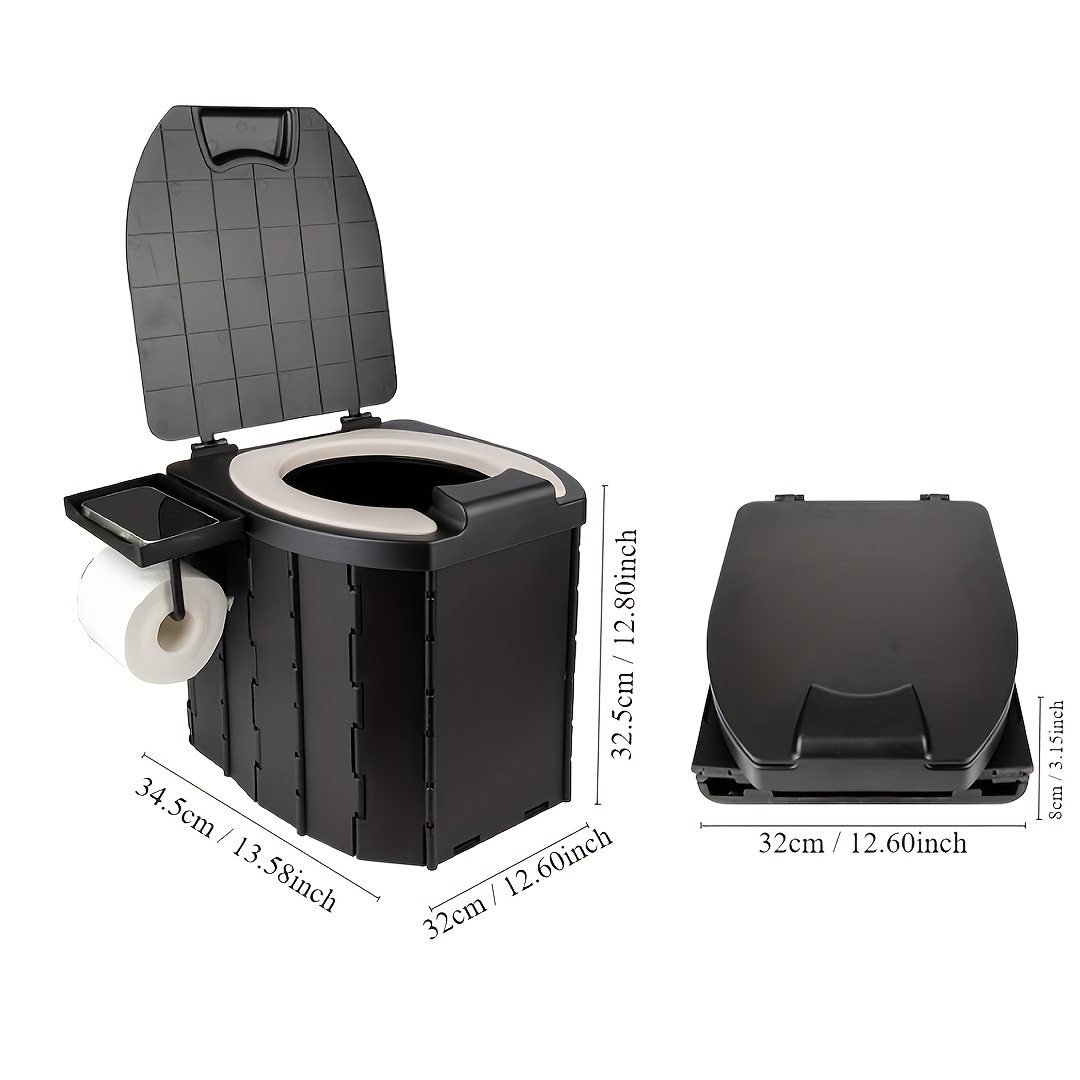 Portable Folding Toilet with P - Outdoor Camping Carpet ulasan dan harga