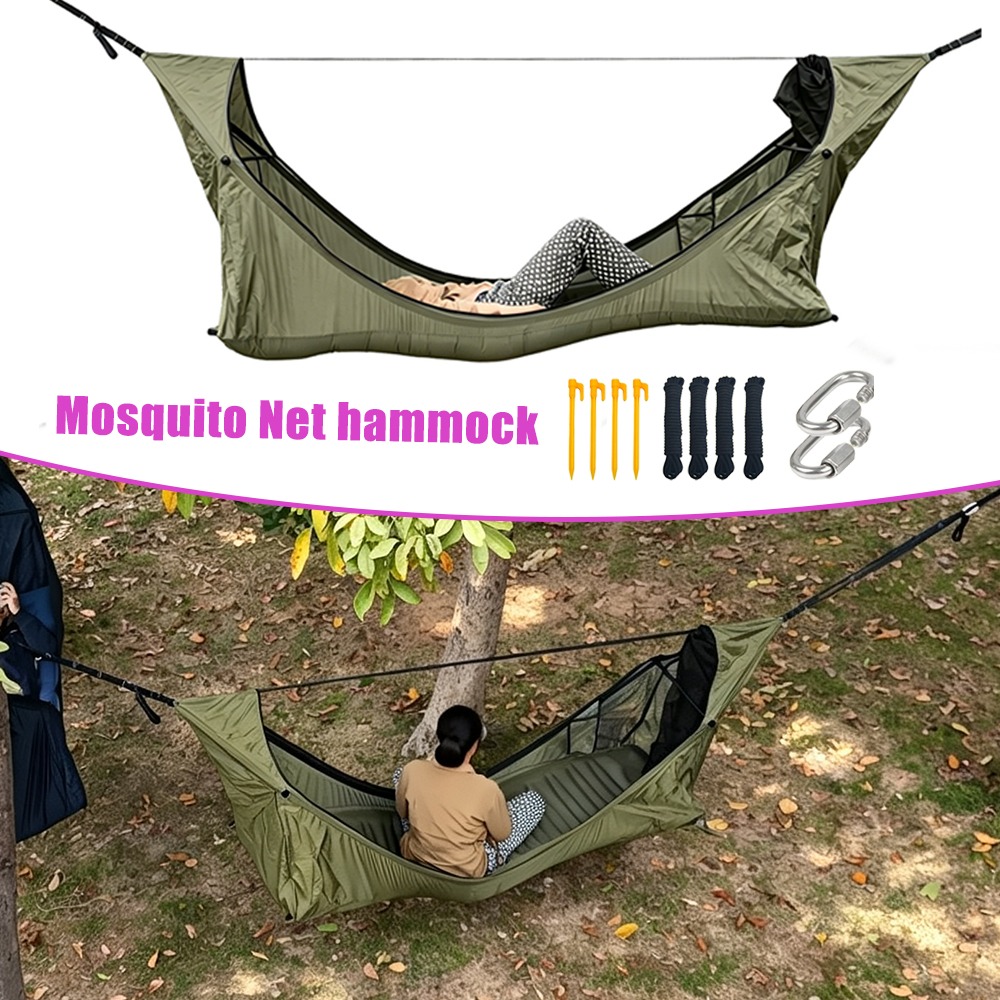 Flat Hammock with Mosquito Net - Outdoor Camping Hammock ulasan dan harga
