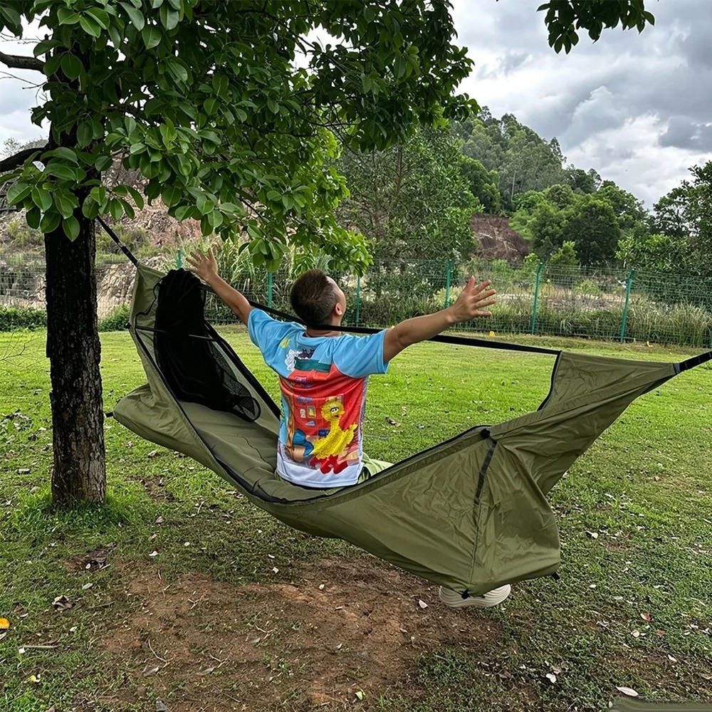 Flat Hammock with Mosquito Net - Outdoor Camping Hammock ulasan dan harga