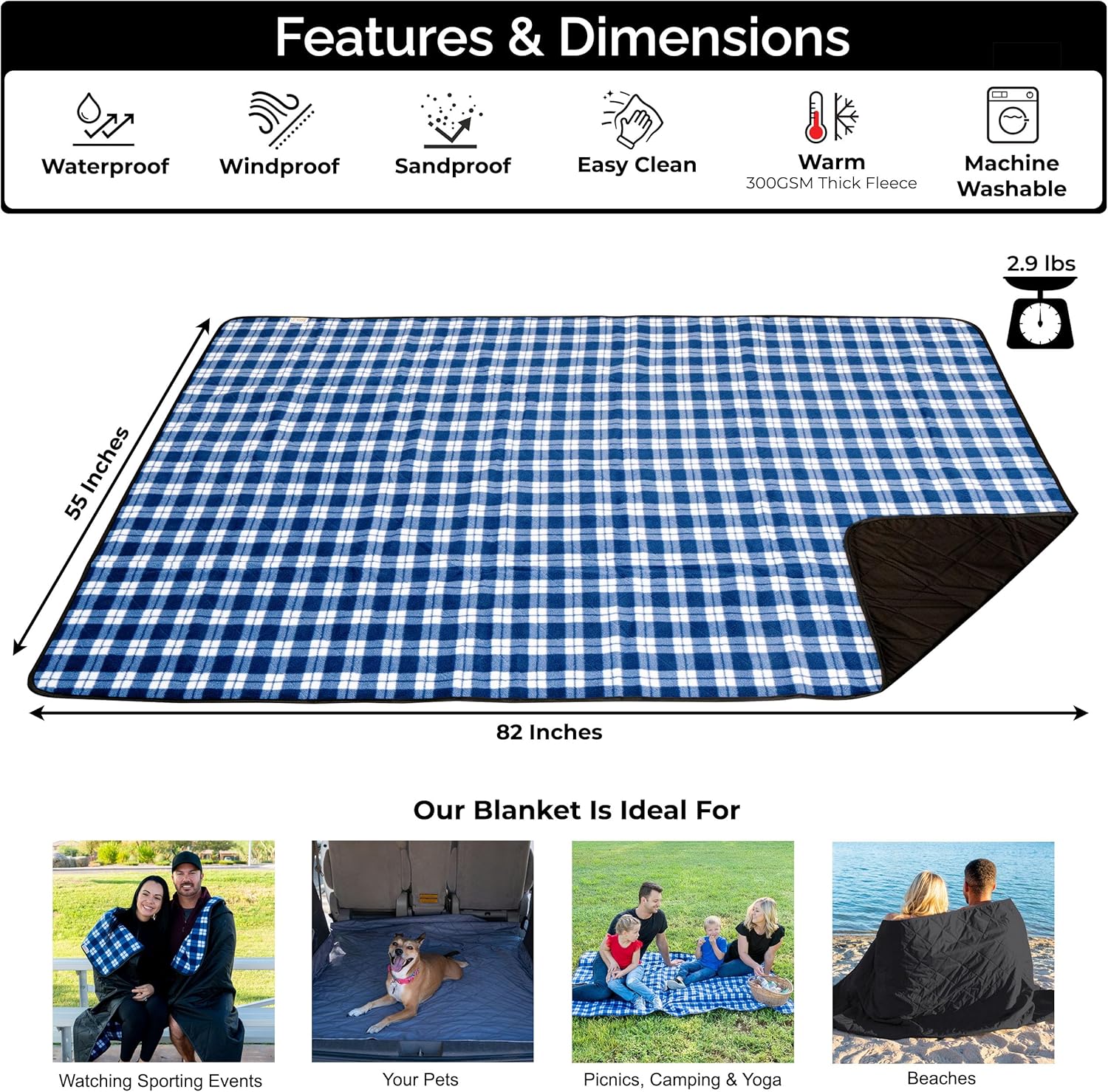 Large Waterproof Outdoor Blank - Outdoor Camping Blanket ulasan dan harga