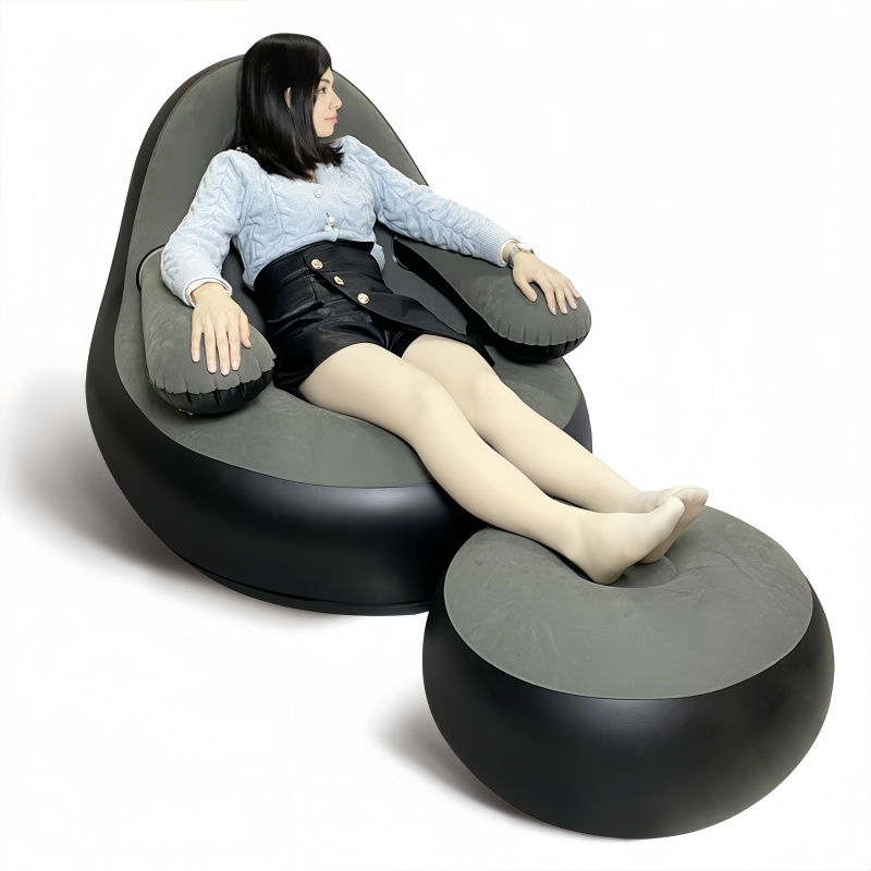 PVC Inflatable Sofa with Armre - Outdoor Camping Chairs Folding ulasan dan harga