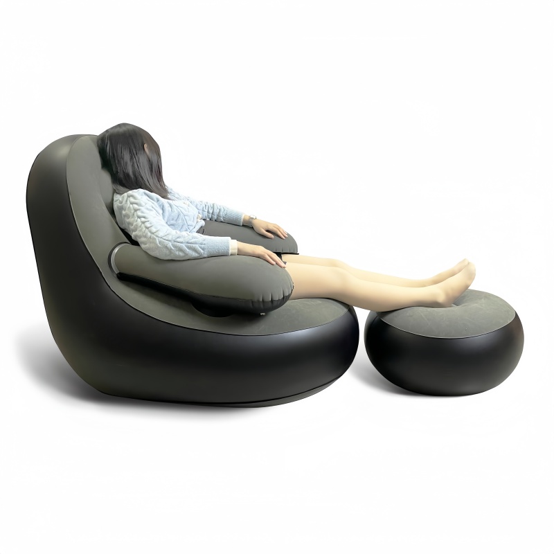 PVC Inflatable Sofa with Armre - Outdoor Camping Chairs Folding ulasan dan harga