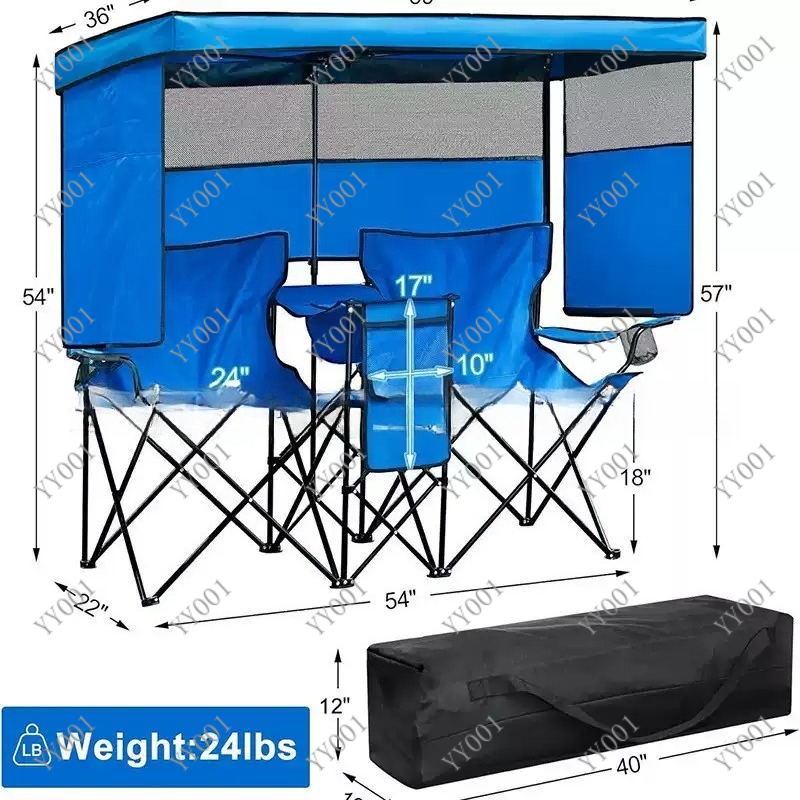 Portable Double Folding Campin - Outdoor Camping Chairs Folding ulasan dan harga