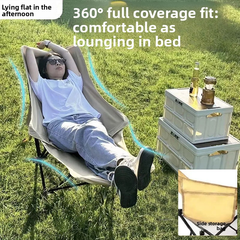 Outdoor Folding Moon Chair Thr - Outdoor Camping High Chair ulasan dan harga