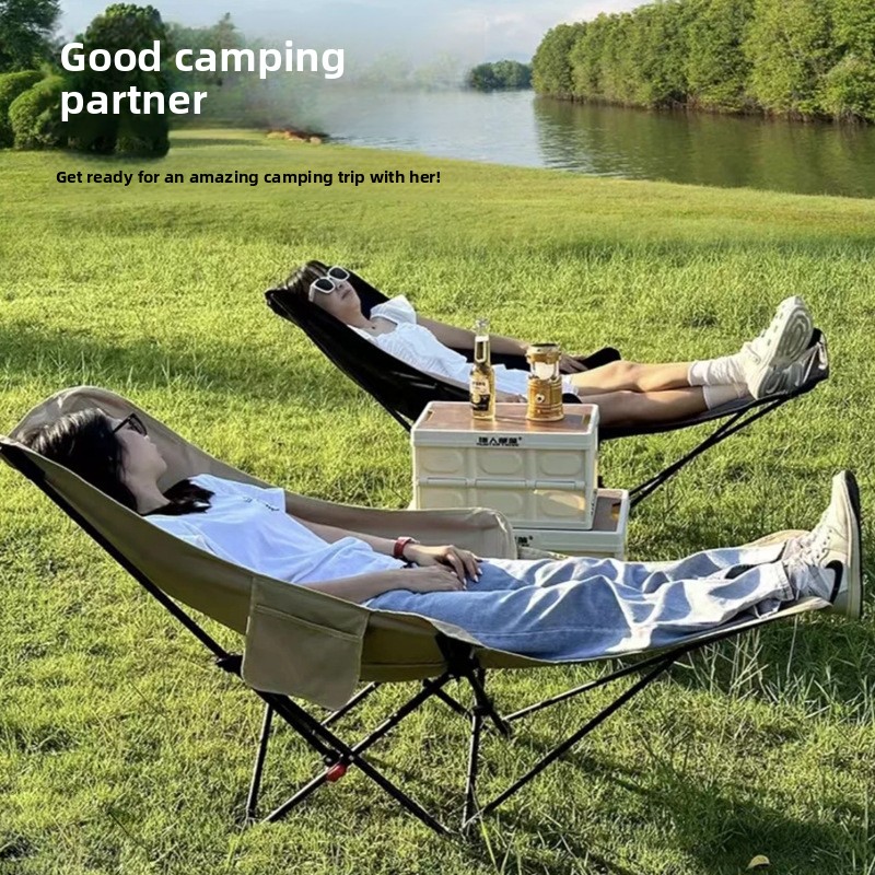Outdoor Folding Moon Chair Thr - Outdoor Camping High Chair ulasan dan harga