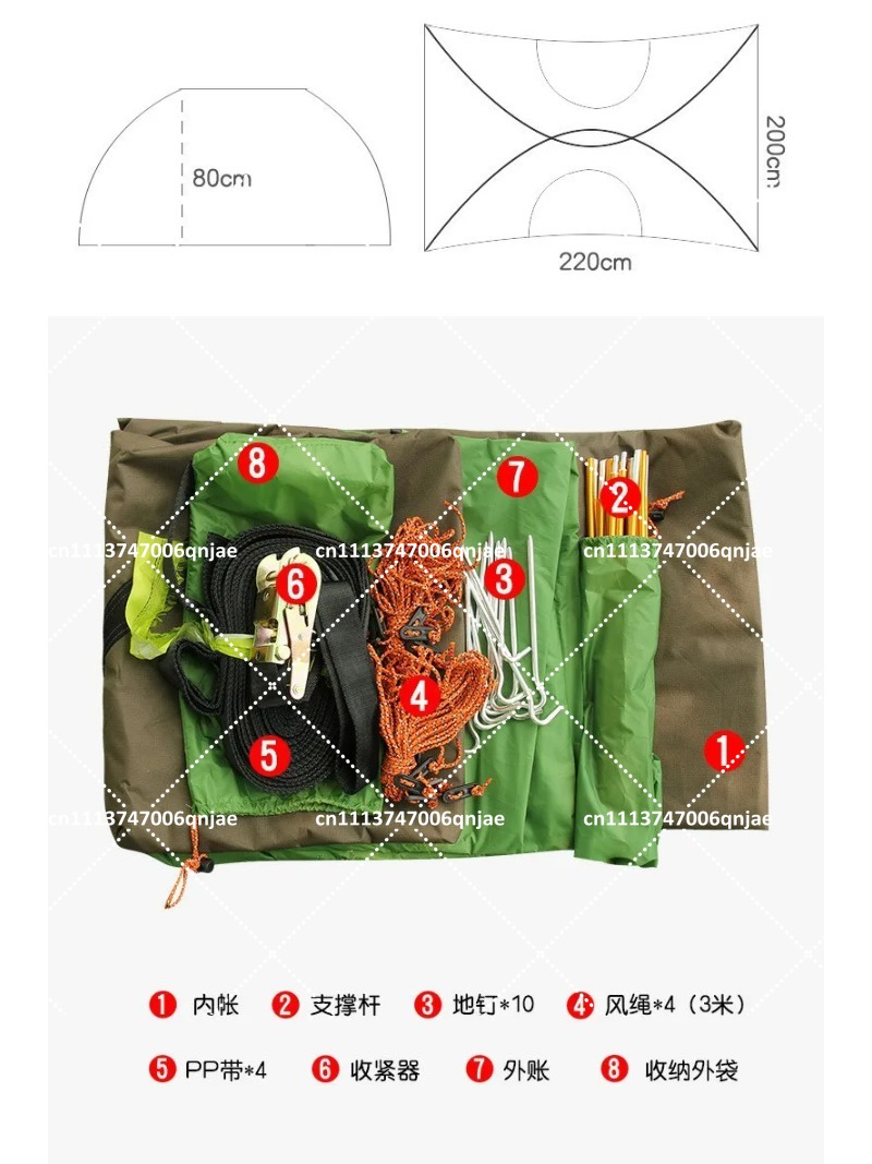 Green Portable Camping Tree Ne - Outdoor Camping Hammock ulasan dan harga