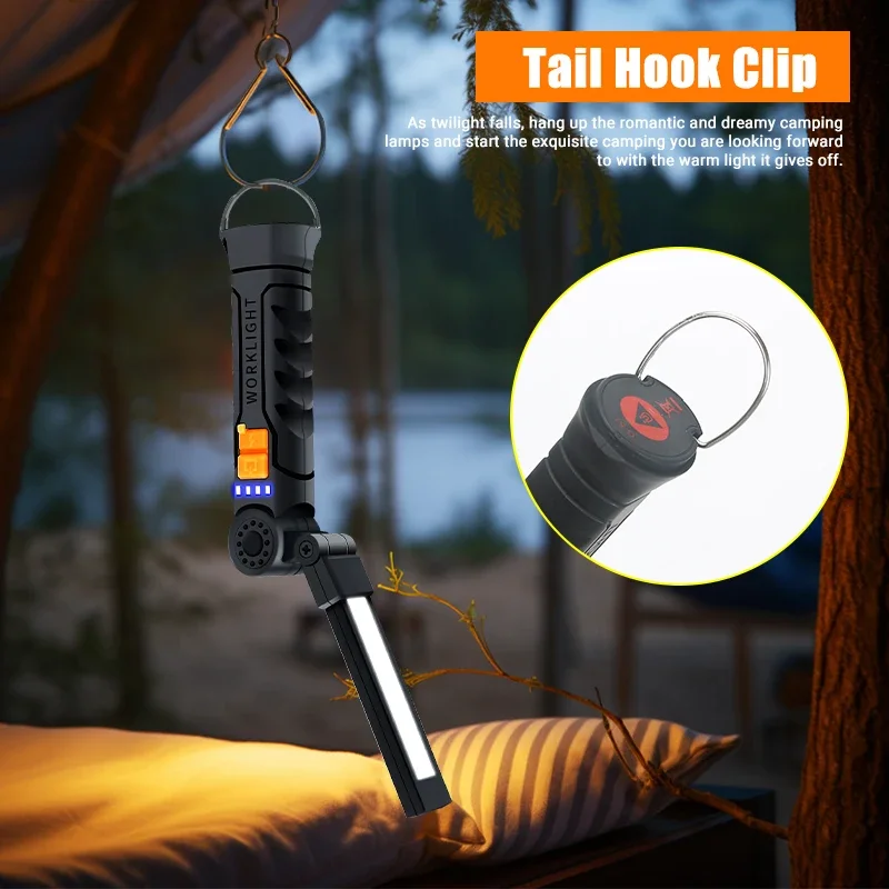 Portable COB LED Flashlight Re - Camping Lantern ulasan dan harga