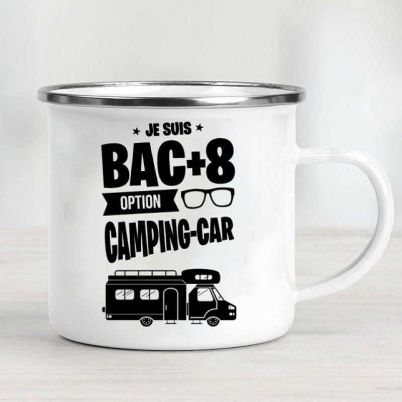 Camping Car Enamel Mug Adventu - Outdoor Camping Adventures ulasan dan harga