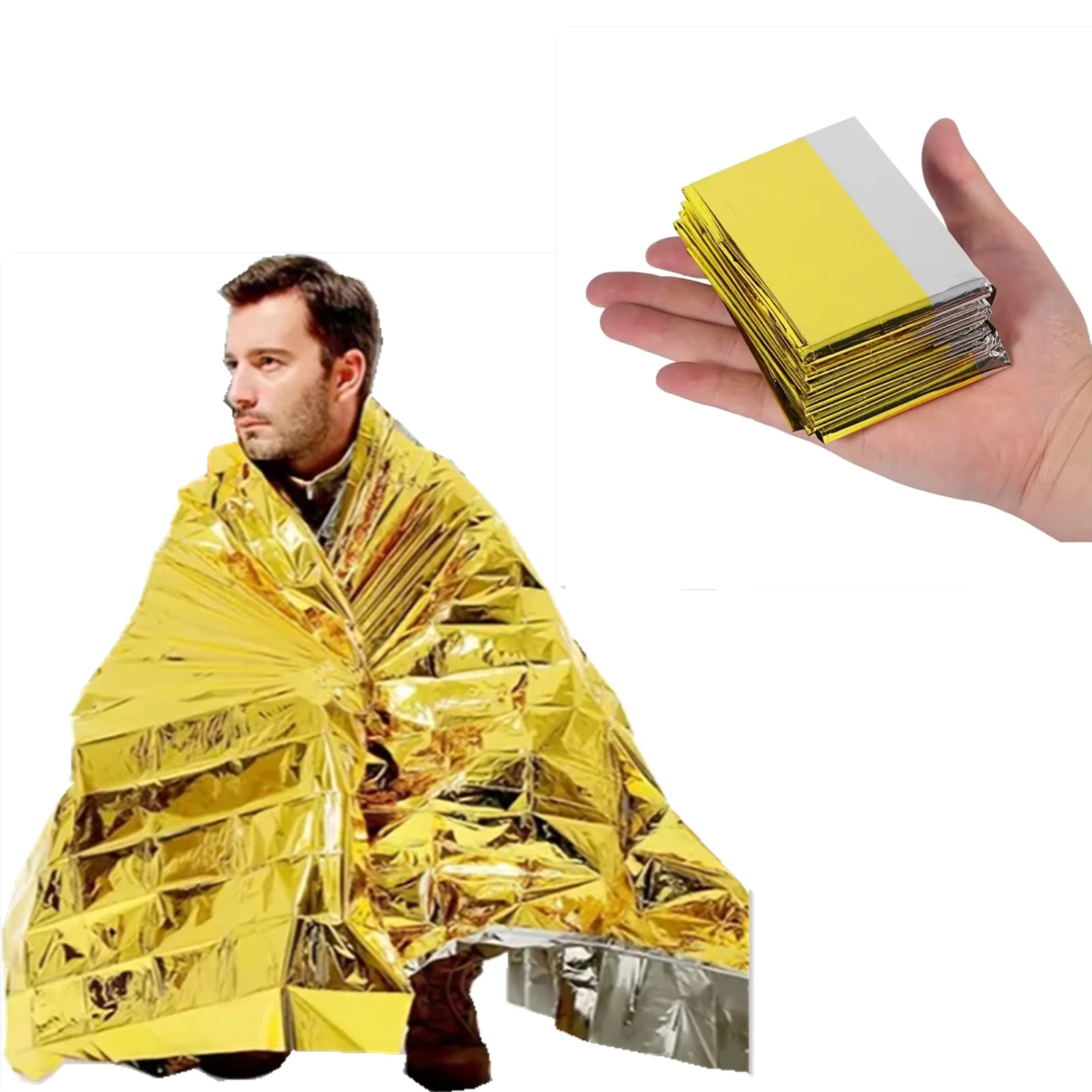 4pcs Emergency  Blanket Foil S - Outdoor Camping Blanket ulasan dan harga