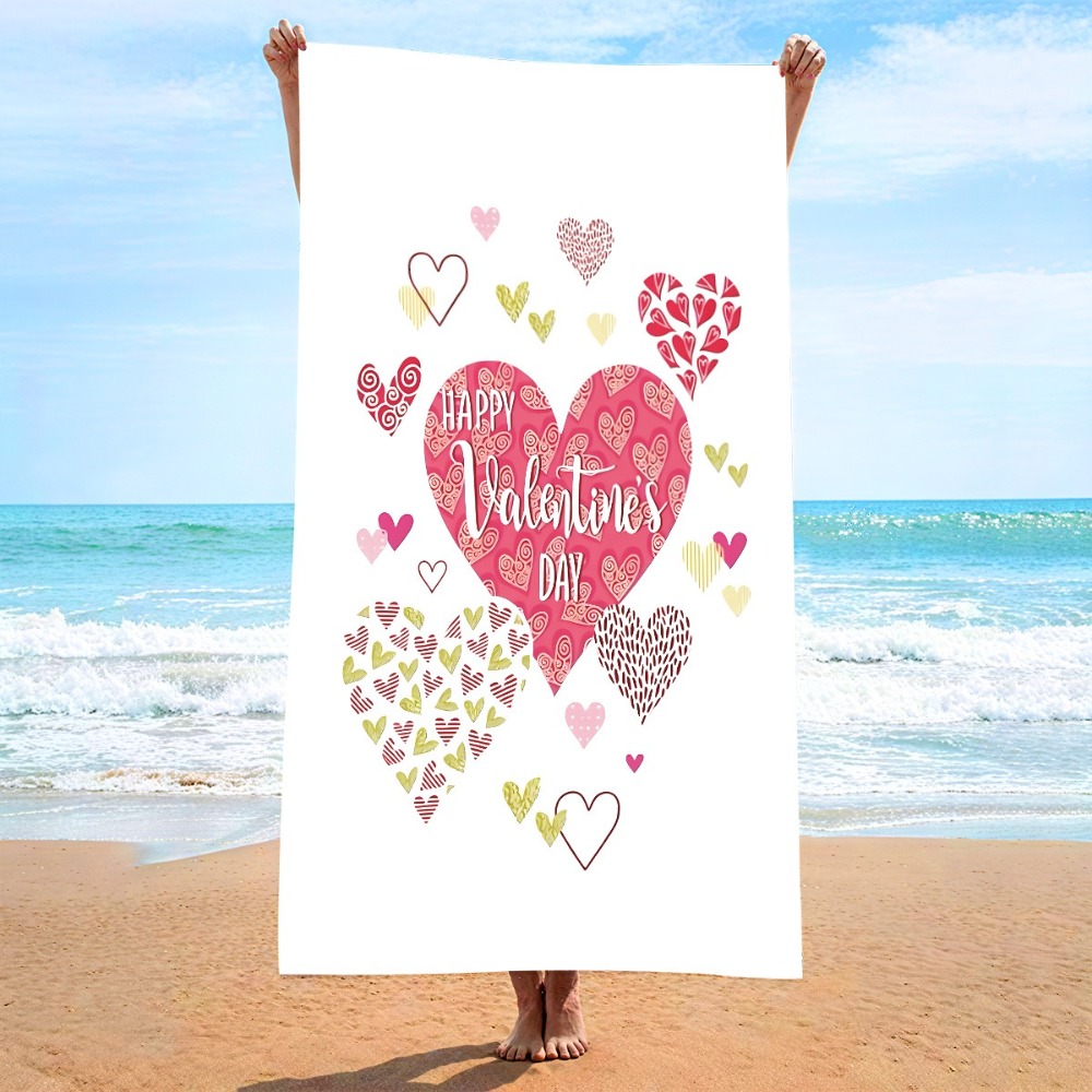 Heart Symbol Bath Towel 27x55i - Outdoor Camping Blanket ulasan dan harga