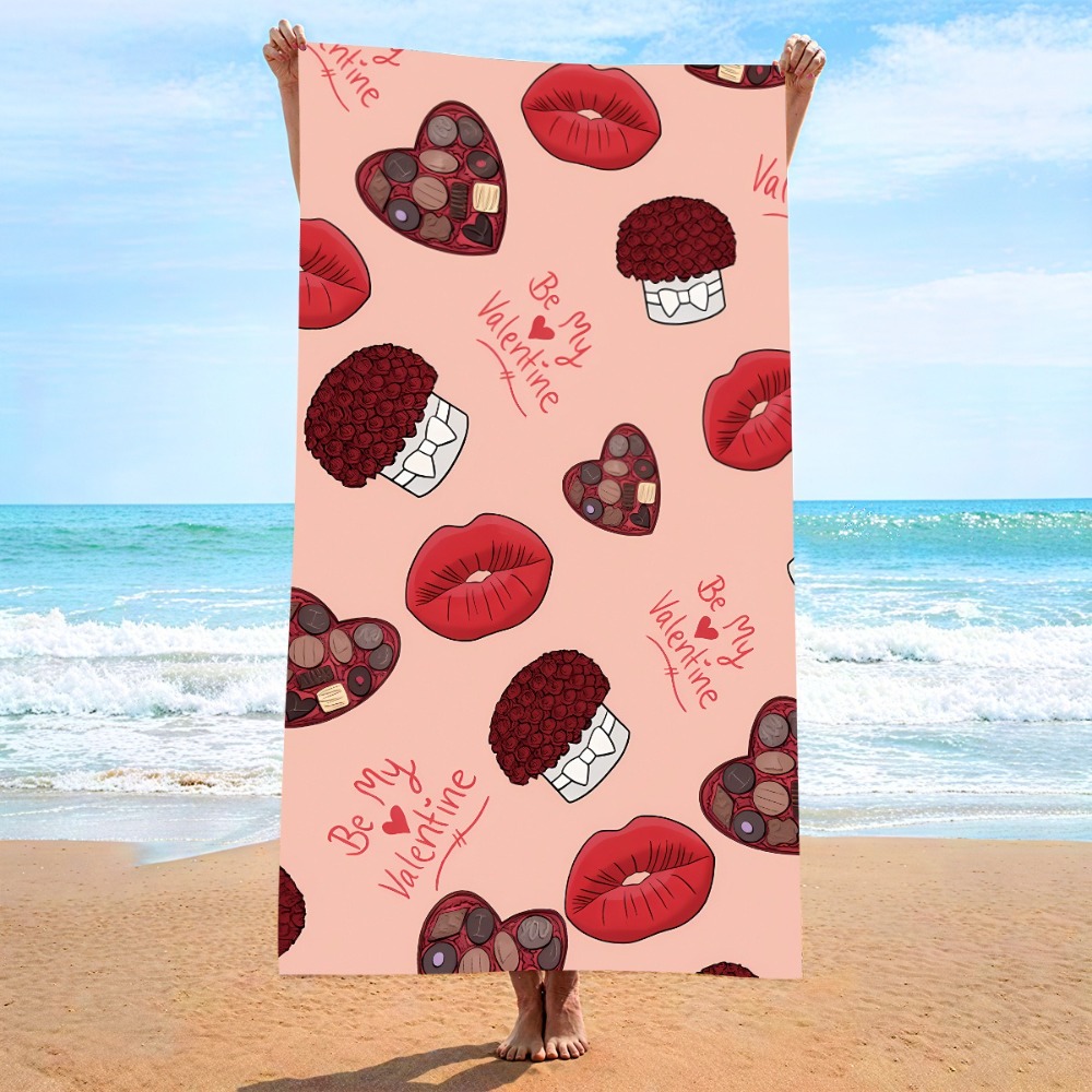Heart Symbol Bath Towel 27x55i - Outdoor Camping Blanket ulasan dan harga