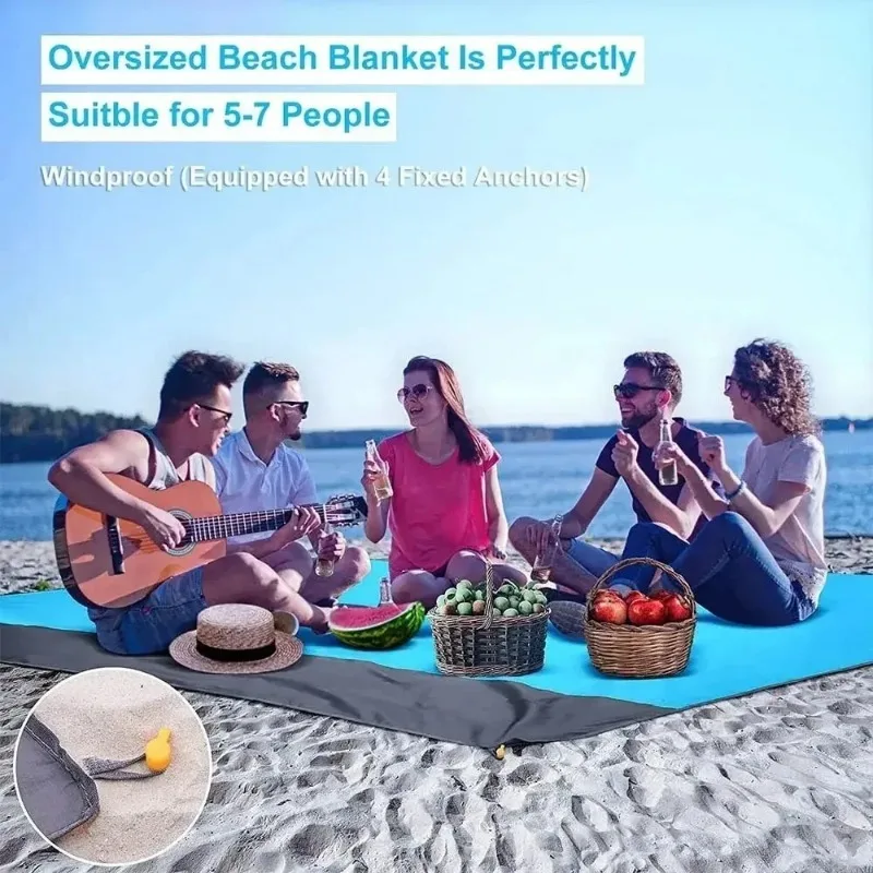 200*210cm Sandproof Beach Blan - Outdoor Camping Rug ulasan dan harga