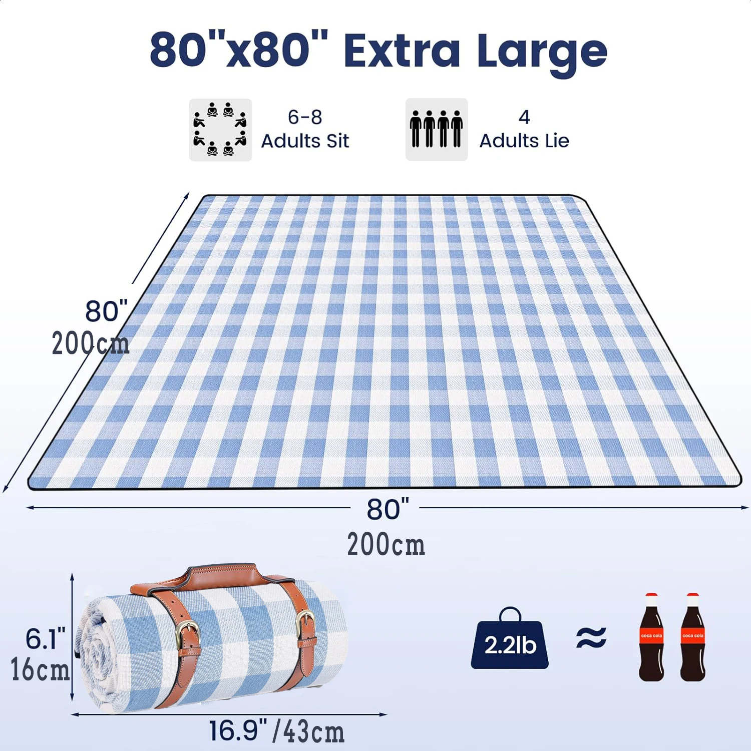 ZHUOHUA Picnic Blanket Extra L - Outdoor Camping Rug ulasan dan harga