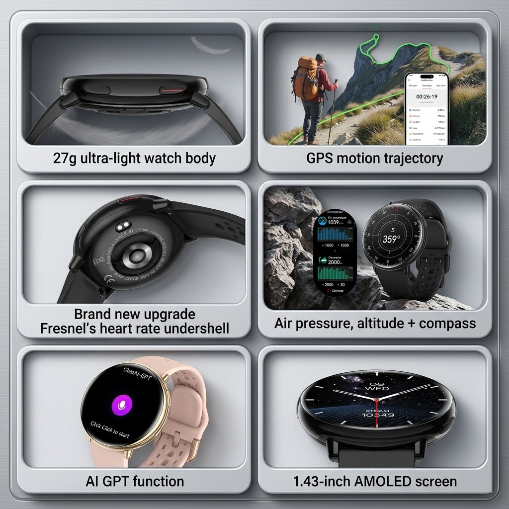 HD21 Smart Watch 1.43 Inch AMO - Outdoor Camping Japan ulasan dan harga