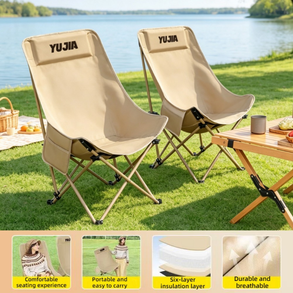Outdoor Folding Chair, Portabl - Outdoor Camping High Chair ulasan dan harga
