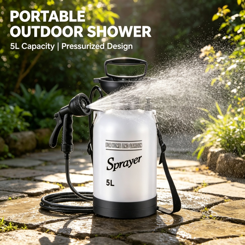 5L Portable Camping Shower Man - Outdoor Camping Carpet ulasan dan harga