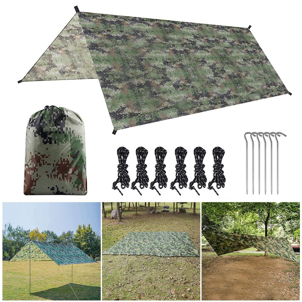 300x300cm Waterproof Camping T - Waterproof Tarp Shelter ulasan dan harga